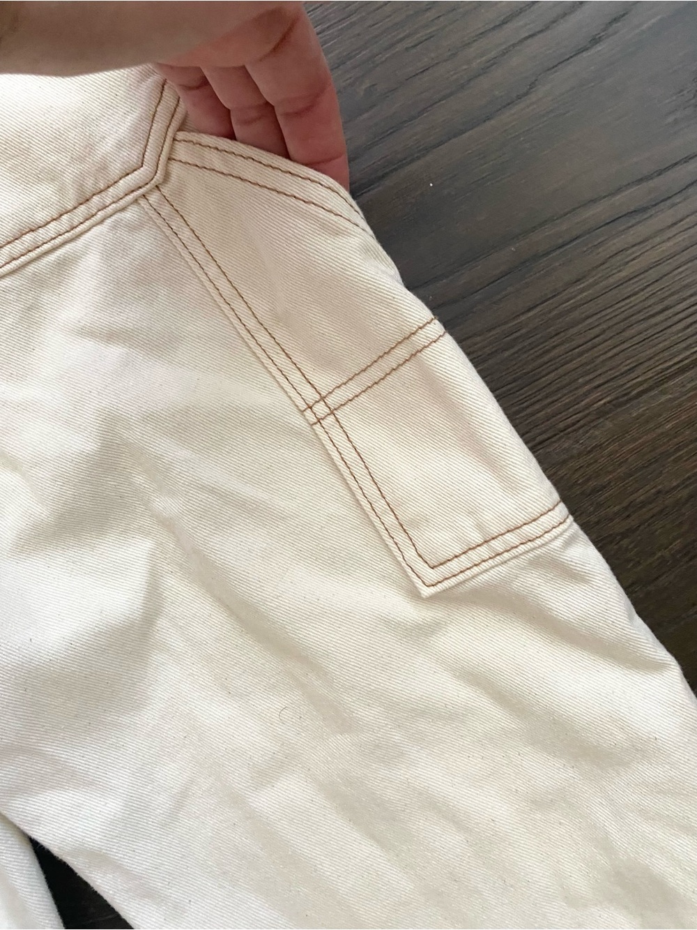 S.O.N.G. Cream Carpenter Jeans 90s Boyfriend Fit Women’s 3/26 NWT - Picture 8 of 8